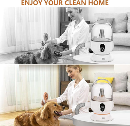 Pet Grooming Vacuum,Pet Grooming Kit & Vacuum Suction 99% Pet Hair,Dog Vacuum for Shedding Grooming,Pet Grooming Vacuum for Dogs&Cats,5 In-1 Pet Grooming Kit,Dog Hair Remover